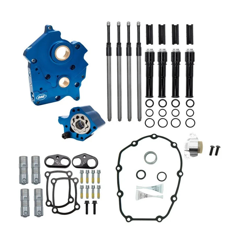 S&S Cycle M8 Oil-Cooled Cam Chest Kit No Cam PR Tubes & Tensioner VVT