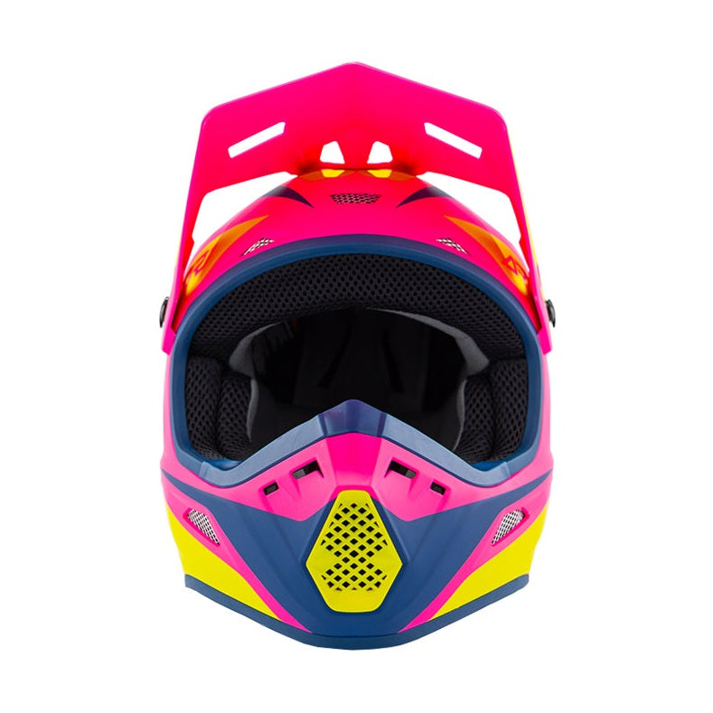 Answer 26 AR1 Mototown Helmet Matte Pink/Hyper Acid/Dark Blue - Medium