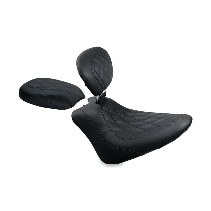 Mustang 11-13 Harley Blackline Wide Tripper Passenger Seat Diamond motorcycle seat accessory