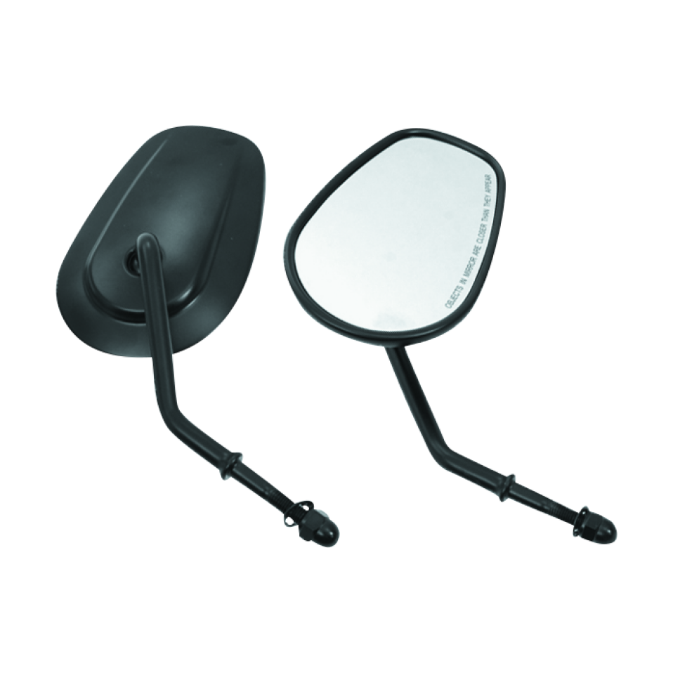 Biker's Choice Black Tapered Short Stem Mirrors Pair product image