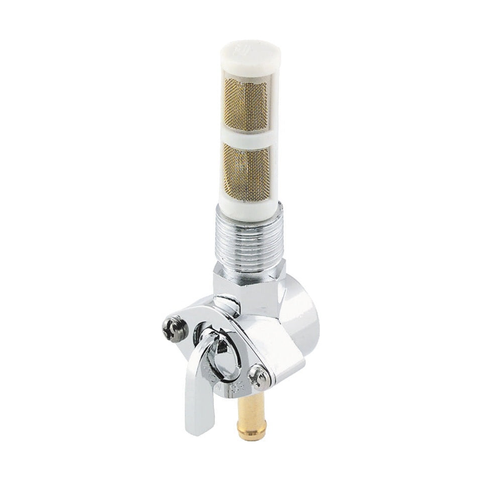 Biker's Choice Touring/Sportster Chrome Fuel Valve 3/8 NPT Down Outlet product image