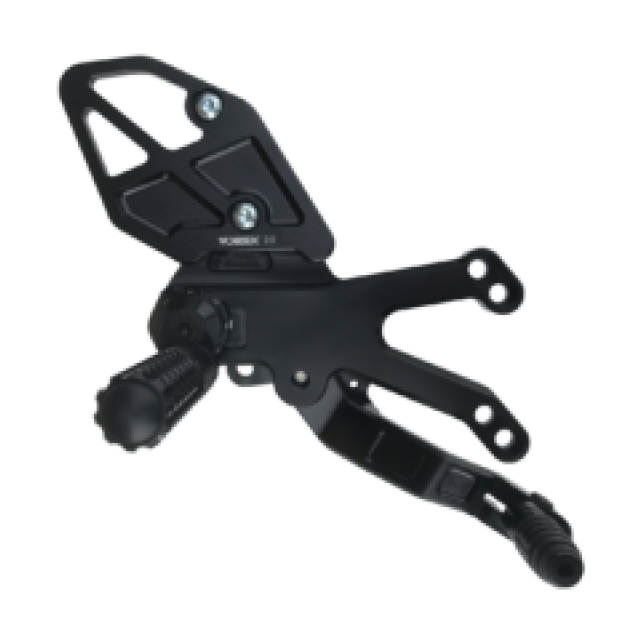 Vortex Racing 15-24 Yamaha YZF-R3 Rear Set - Black - Vortex Racing motorcycle part