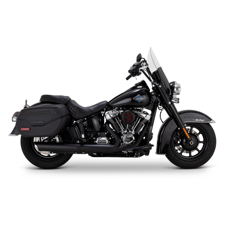 Vance & Hines 2025+ Softail Twin Slash 4in Round Black Slip-On Exhaust product image