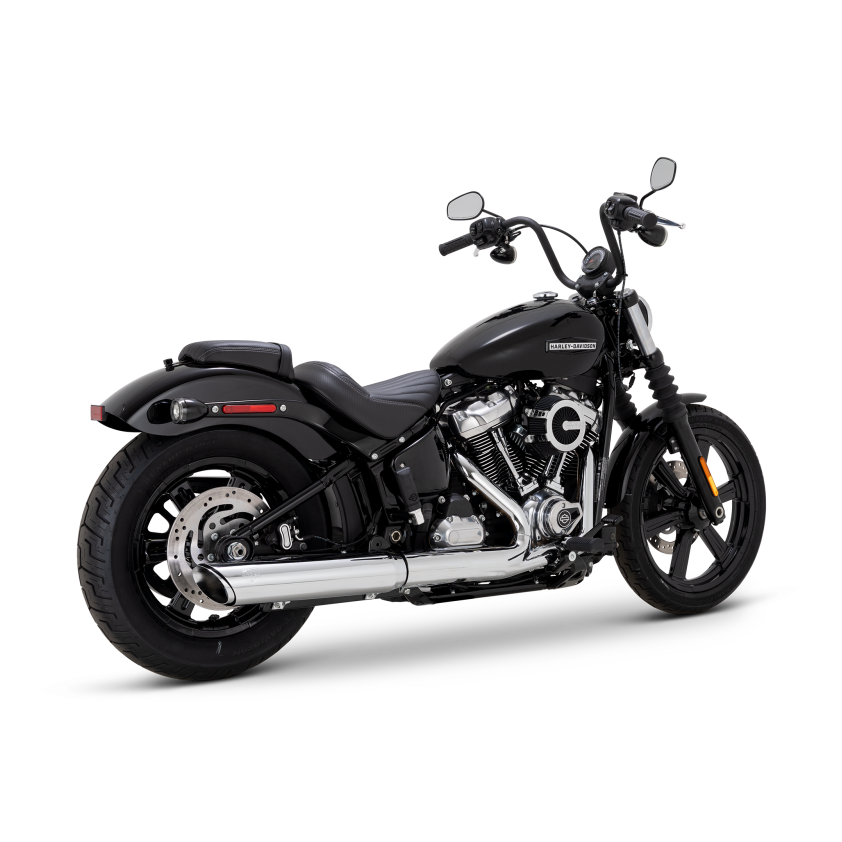 Vance & Hines 2025+ Softail Twin Slash 4in Round Chrome Slip-On product image