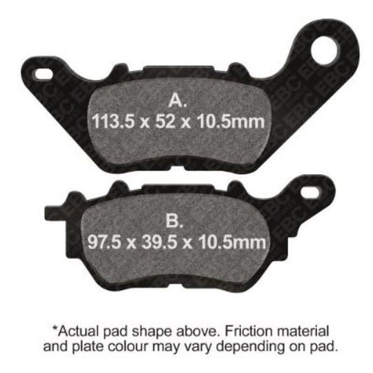 EBC SFA706 Yamaha XMAX CZD300JW Rear Right Scooter Brake Pad Set product image 1