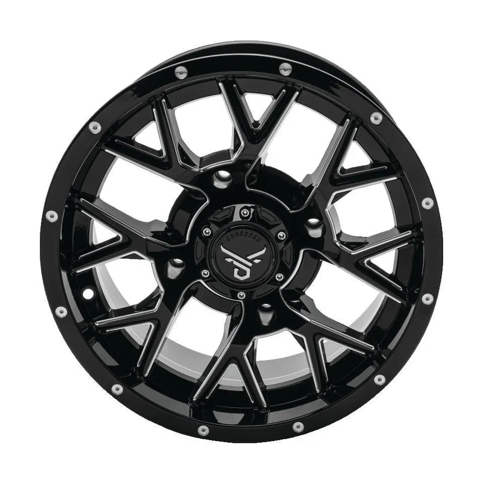 QuadBoss Barbwire ATV/UTV Wheel 15x7 5+2 4/137 Milled