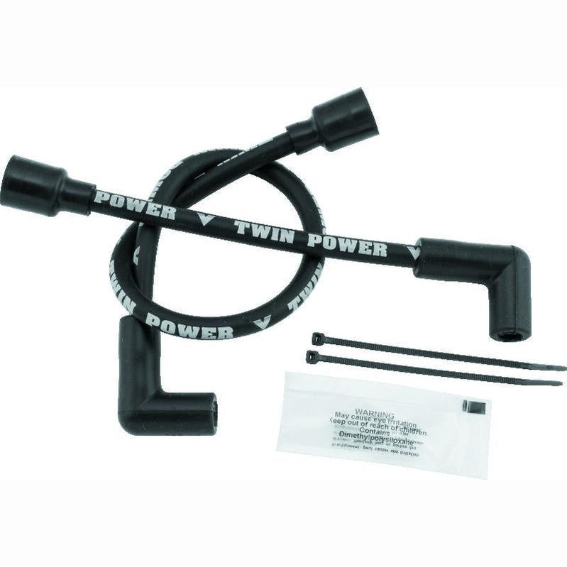 Twin Power FL FX Softail Dyna XL Black Ignition Wire Set