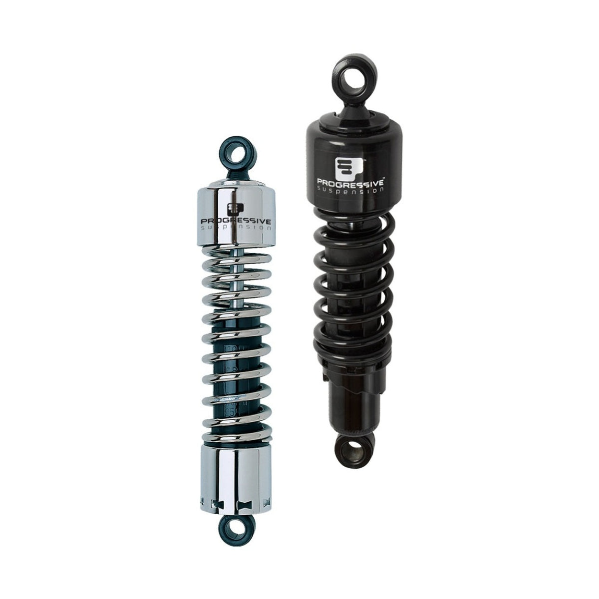 Progressive 412 Series Harley Rear Shocks 12.5in Chrome - Progressive motorcycle suspension
