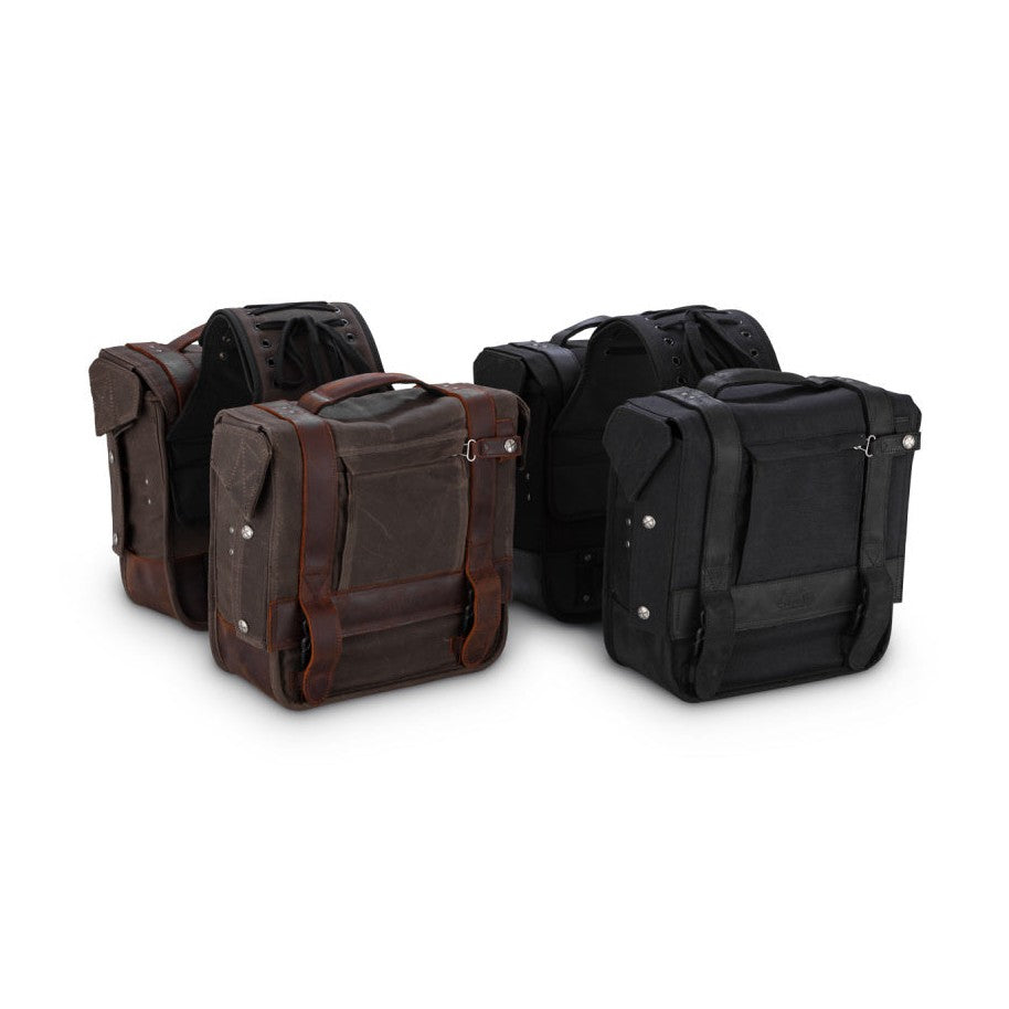 Burly Brand Throw-Over Saddlebag - Dark Oak product image