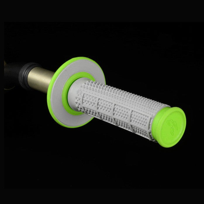 Renthal MX Dual Compound Grips Tapered Half Waffle - Grey/Green