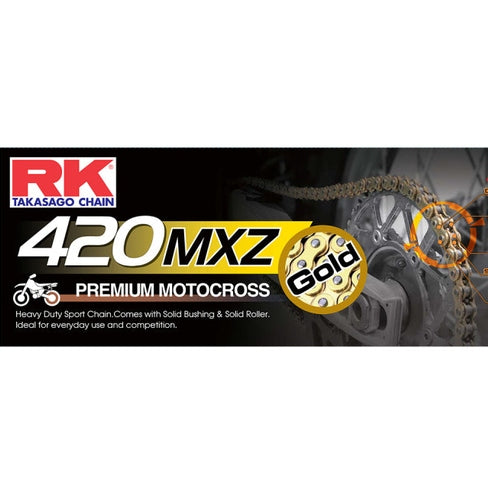 RK Chain 420MXZ Motocross Chain 120L Gold