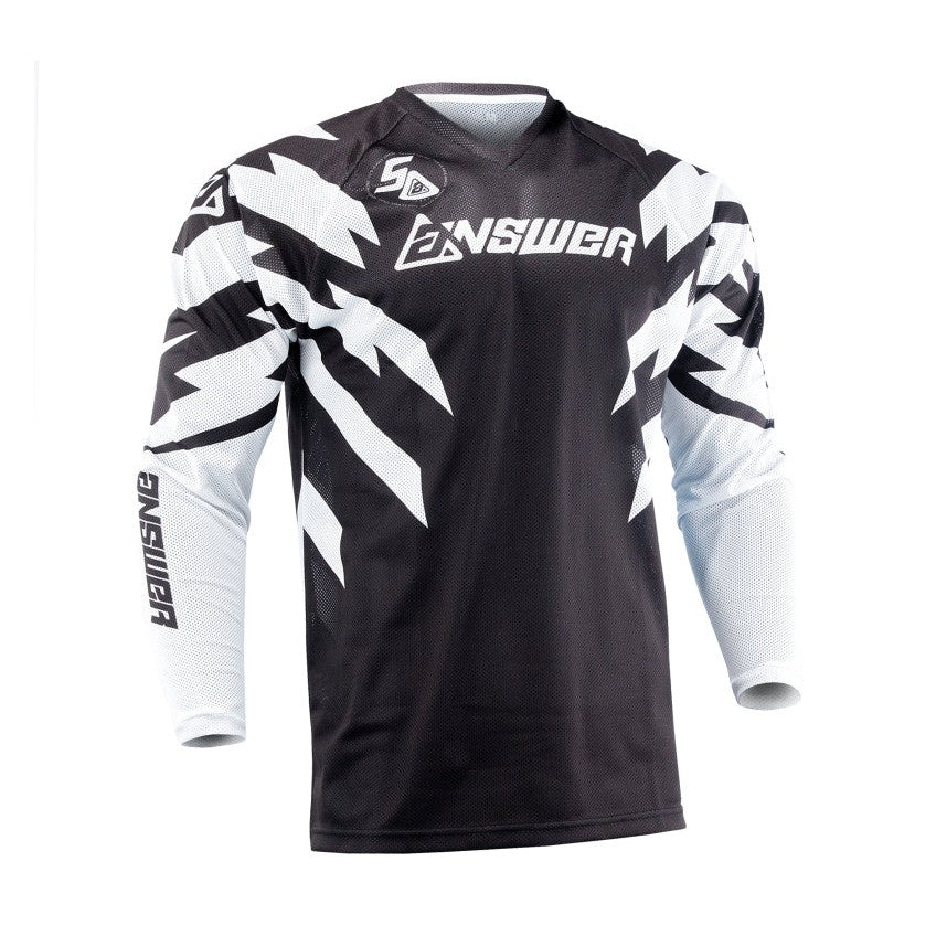 Answer 26 LE Syncron Rizz Vented Jersey Black/White/Cyan - XS
