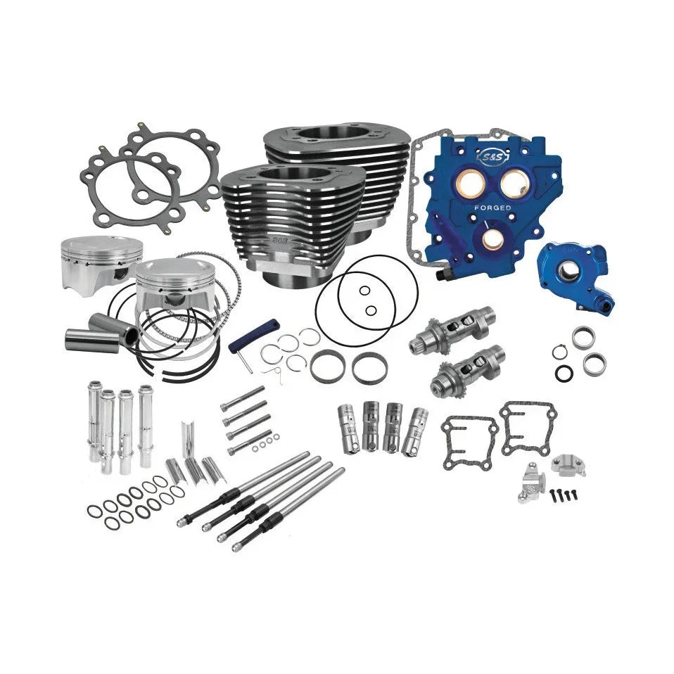 S&S Cycle Big Twin 110in Power Package Wrinkle Black