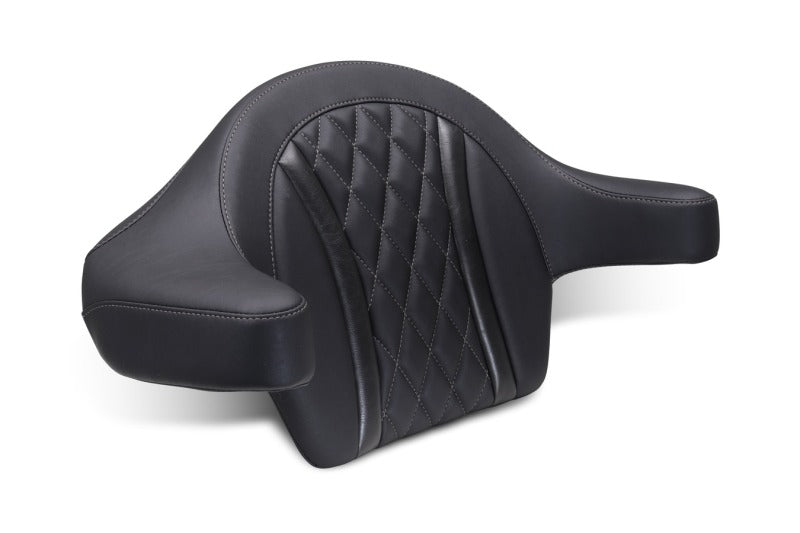Mustang 23-25 Harley Touring Super Touring Backrest Diamond - 88430GM motorcycle seat accessory