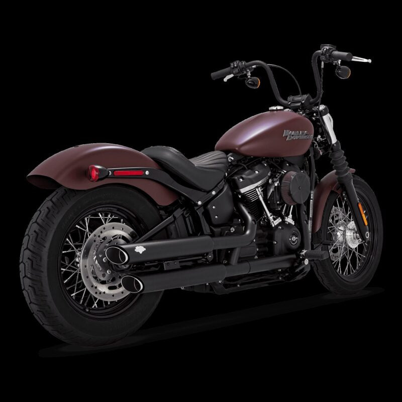 Vance & Hines 18-24 Harley Softail Models Twin Slash Slip-ons - Black product image