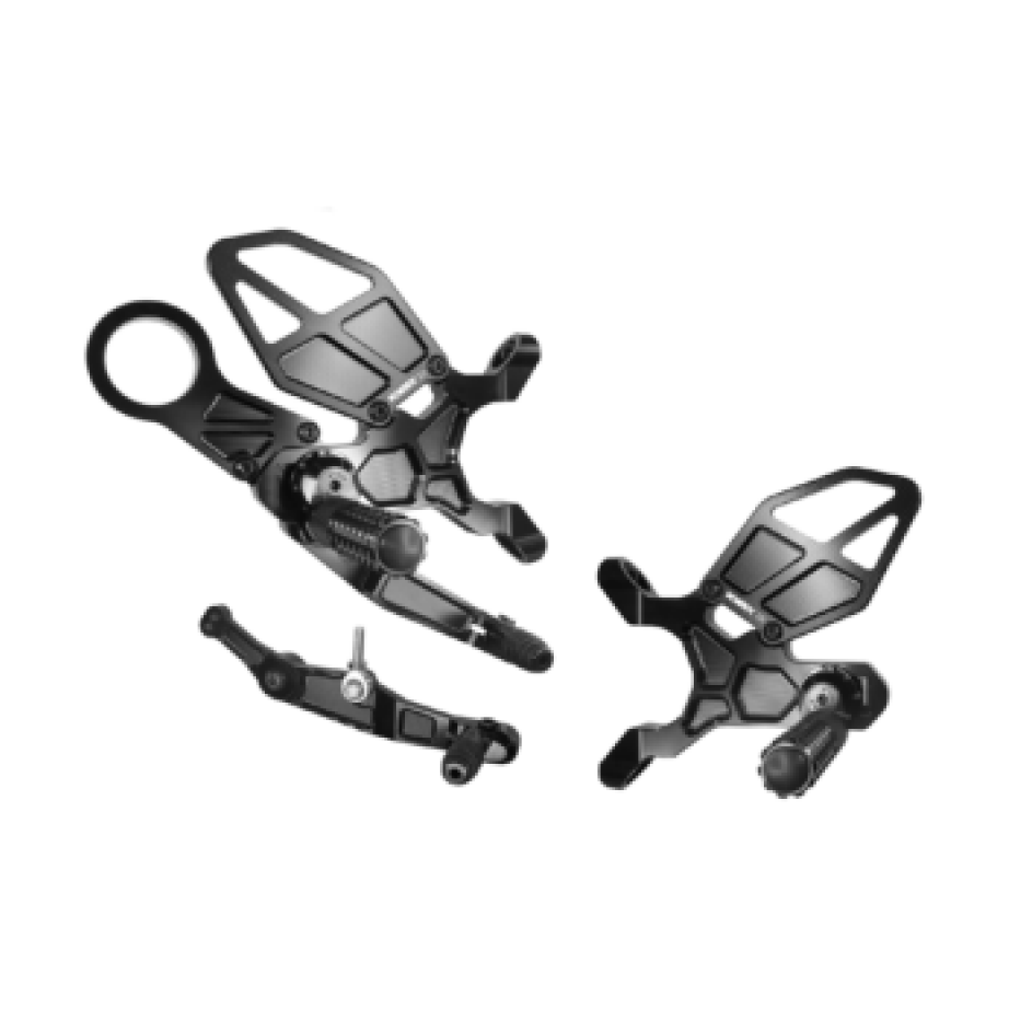 Vortex Racing 21-22 BMW M1000RR,20-24 BMW S1000RR Rear Set - Black - Vortex Racing motorcycle part