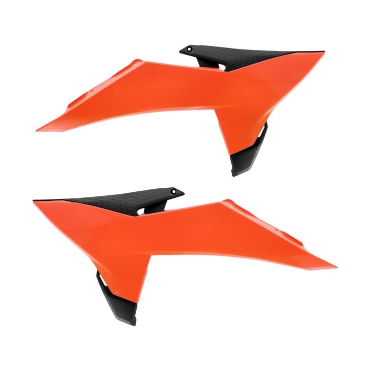 Cycra 25+ KTM SX/SX-F/XC/XC-F OEM Radiator Shrouds - Orange/Black - Cycra dirt bike part