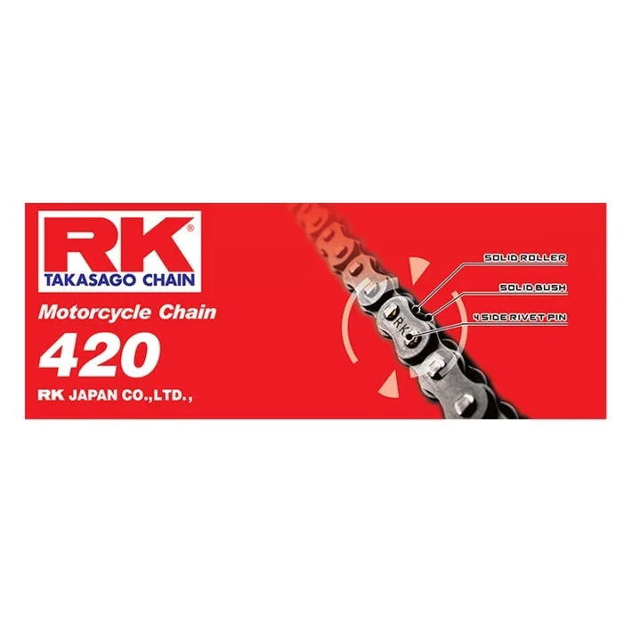 RK Chain 420 Motorcycle Drive Chain 110L Natural