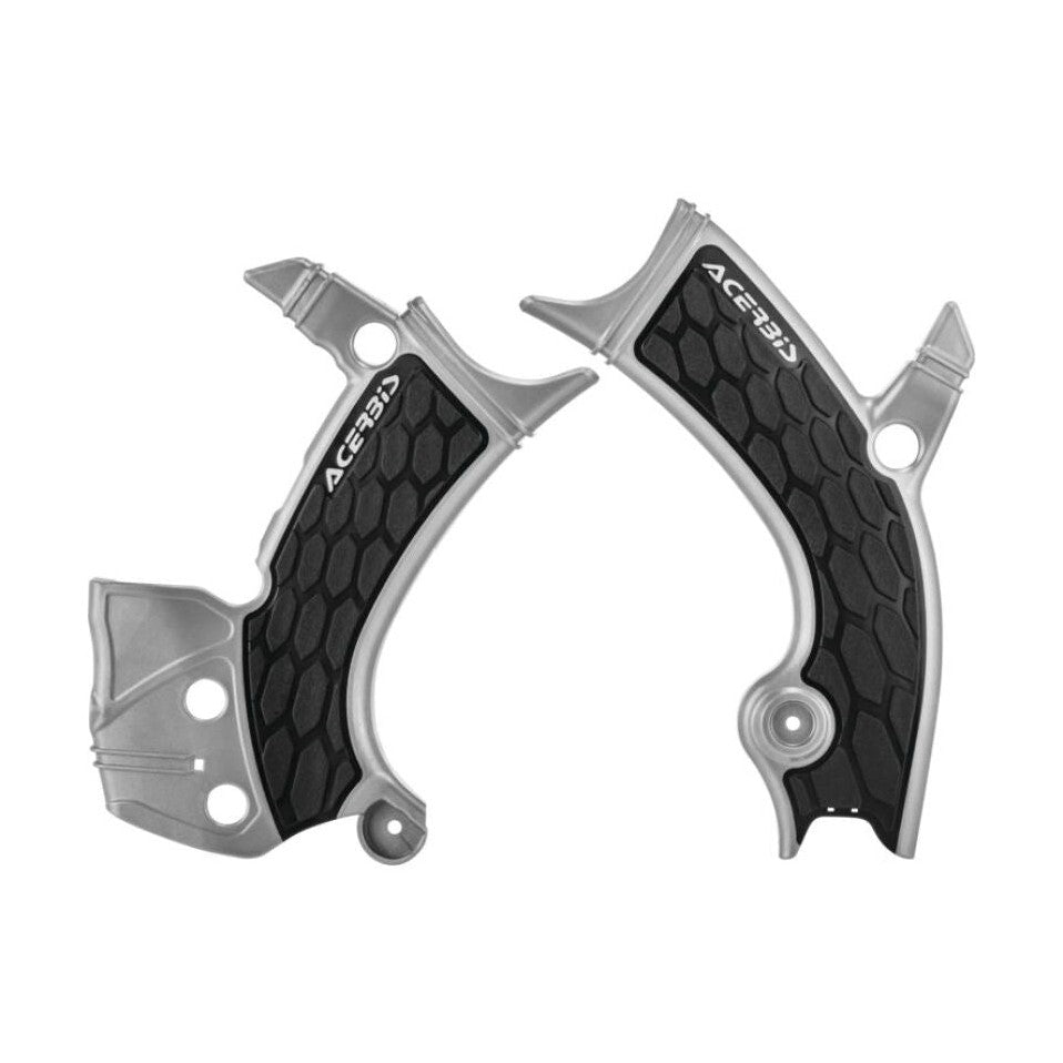 Acerbis Yamaha X-Grip Frame Guards 2018-2024 - Silver/Black