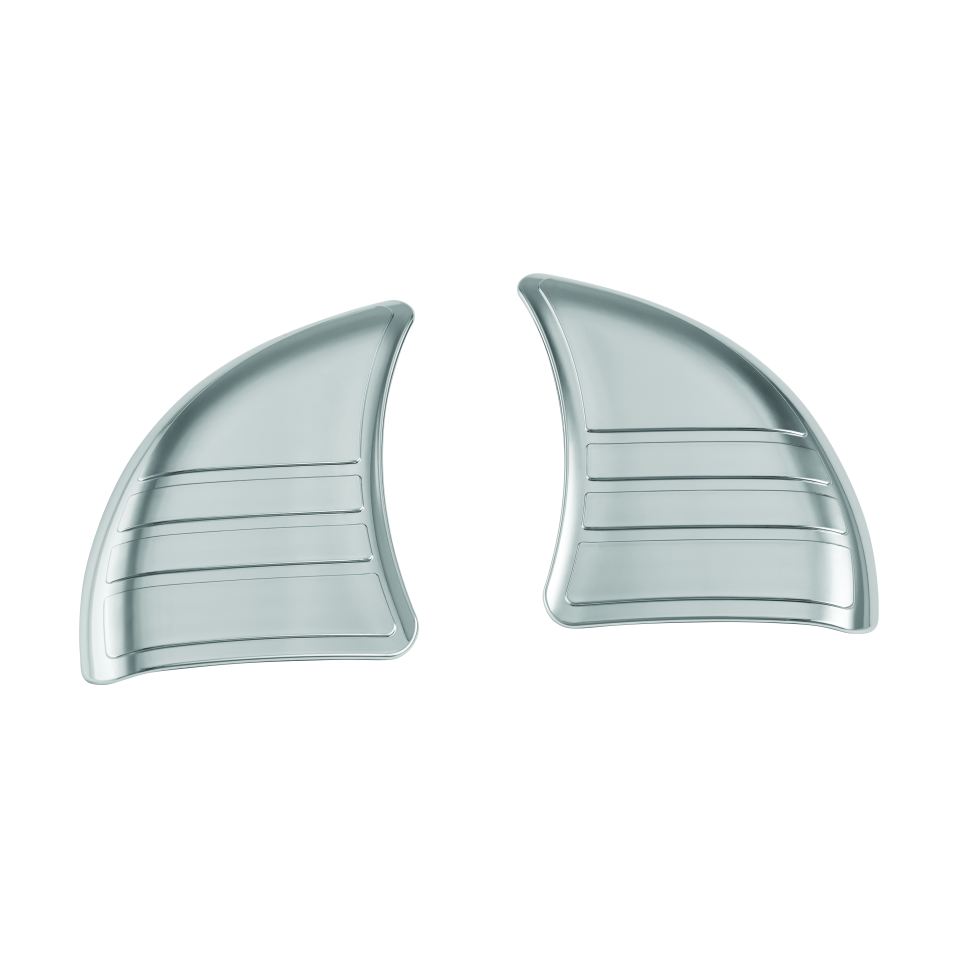 Kuryakyn Tri-Line Inner Fairing Cover Plates Chrome - Harley-Davidson