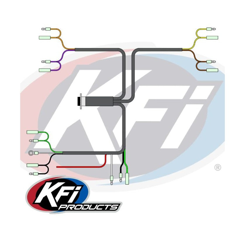 KFI Harness-Hand Remote 8-PIN Panel Mount