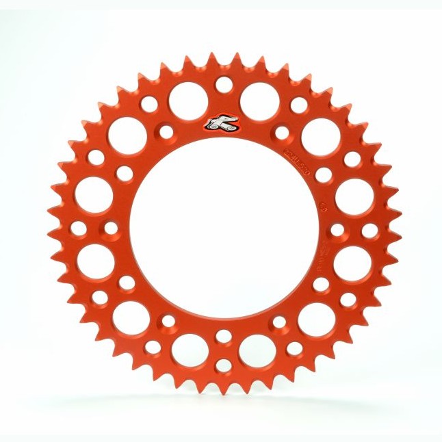 Renthal 224U-520-53GPOR Rear Ultralight Sprocket Orange Grooved 53T