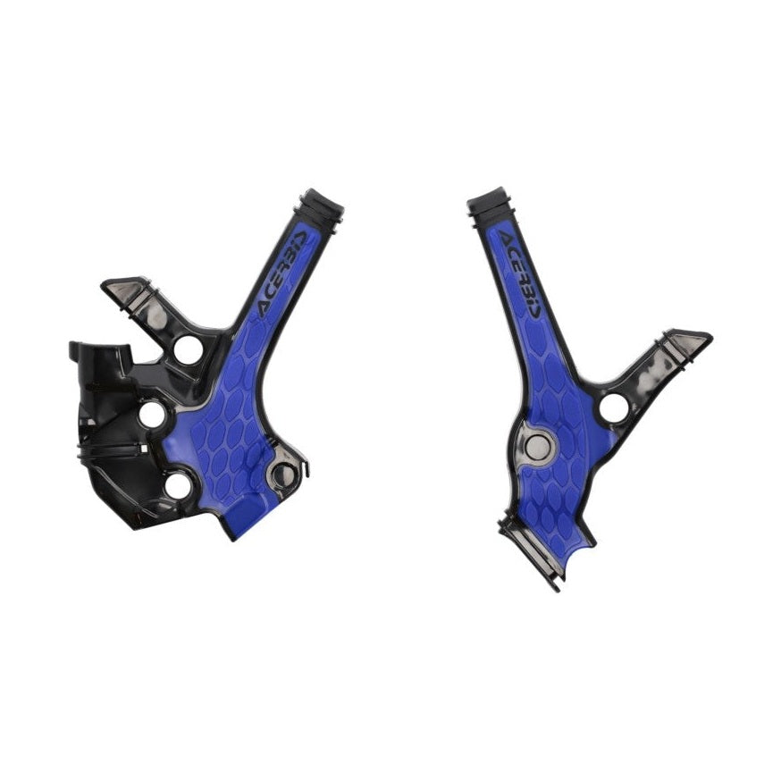 Acerbis Yamaha YZ85 X-Grip Frame Guards 2022-2025 - Black/Blue