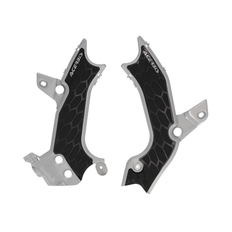 Acerbis Kawasaki X-Grip Frame Guards 2024-2025 - Silver/Black