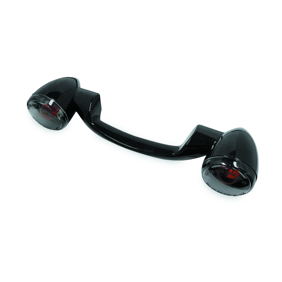 Biker's Choice Narrow Black Rear Turn Signal Bar Kit with Smoke Lens product image