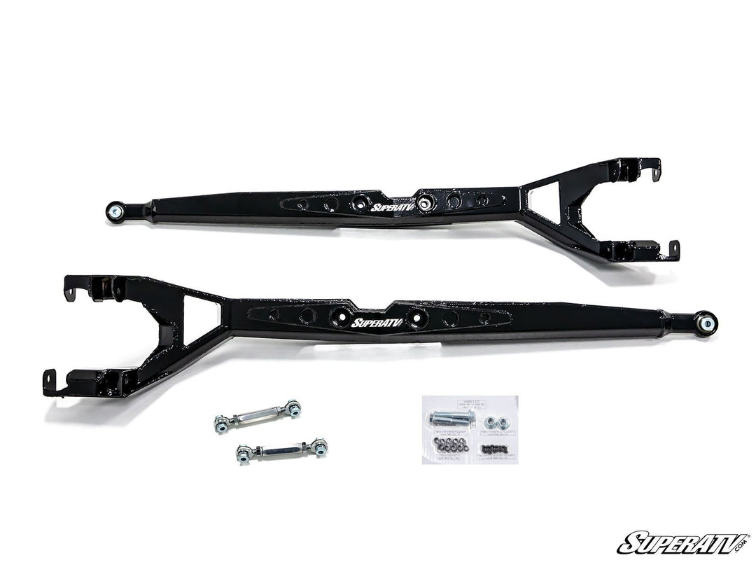 Picture of the trailing arms in the Can-Am Maverick X3 Long Travel Kit Boxed A-Arms