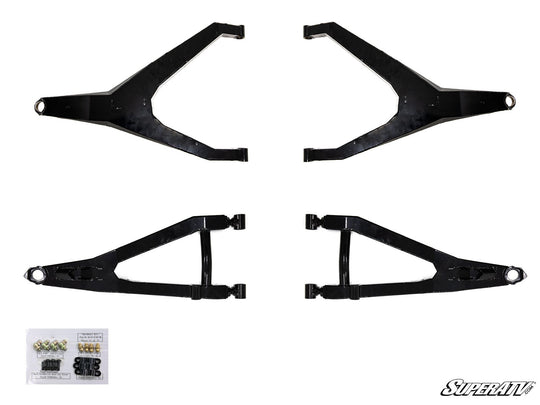 Picture of the a arms in the Can-Am Maverick X3 Long Travel Kit Boxed A-Arms