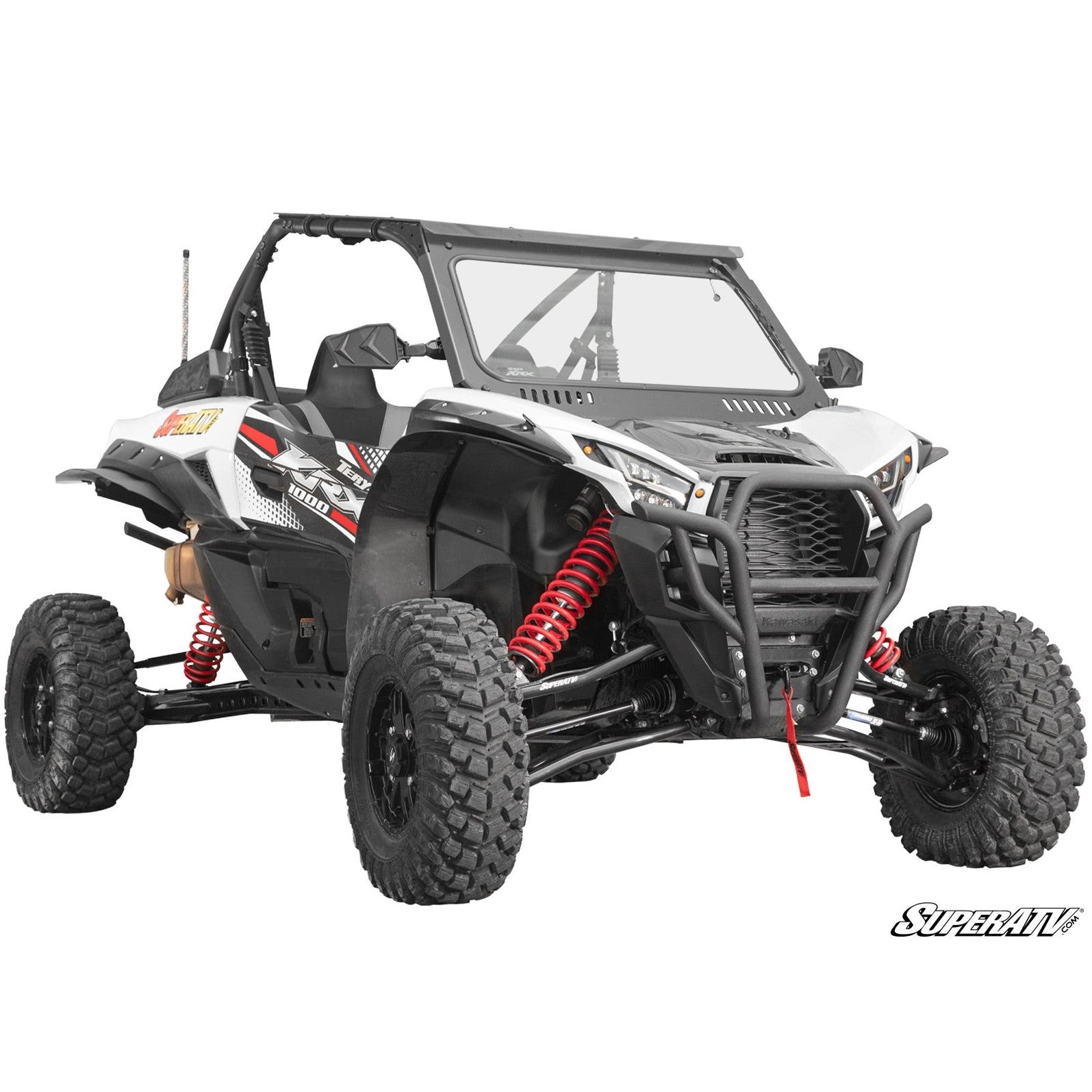 Picture from the front with the Kawasaki Teryx KRX 1000 3" Long Travel Kit