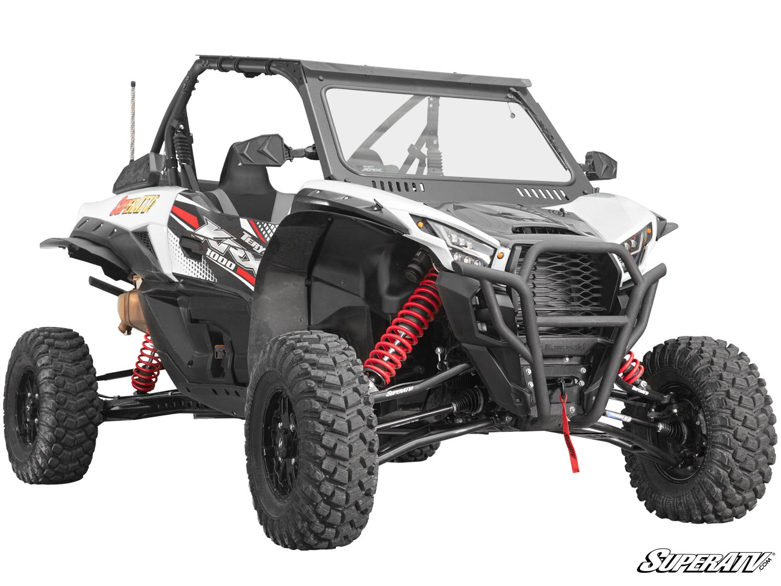 Picture from the front with the Kawasaki Teryx KRX 1000 3" Long Travel Kit