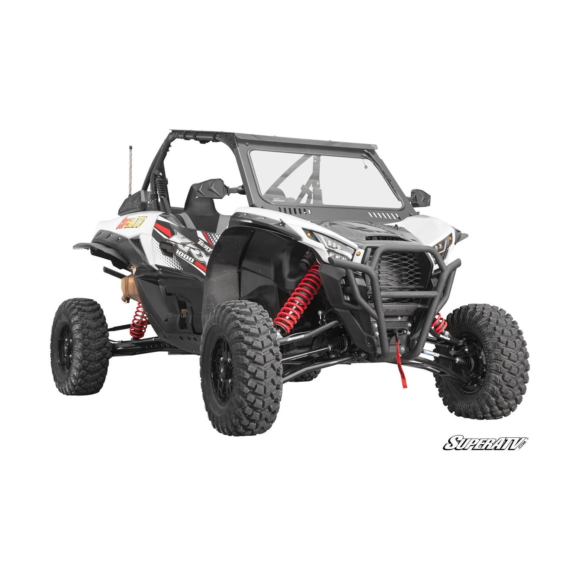 Picture from the front with the Kawasaki Teryx KRX 1000 3" Long Travel Kit