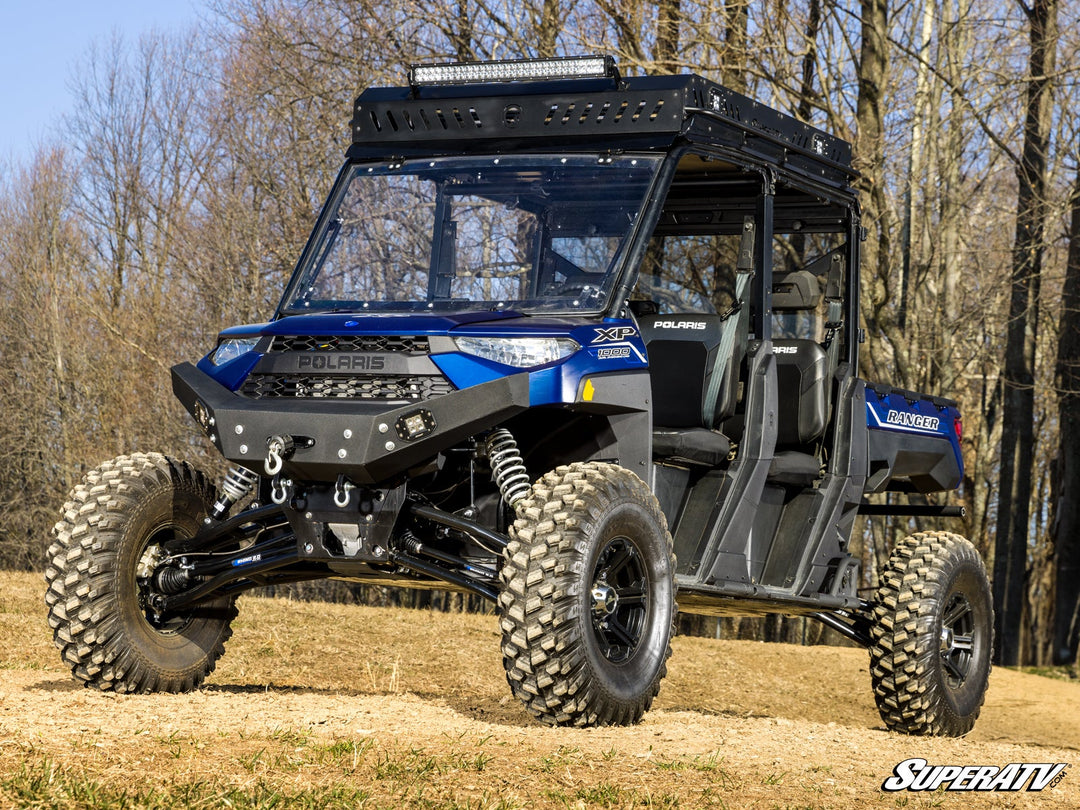 Picture from the front left side of the Polaris Ranger XP 1000 Long Travel Kit