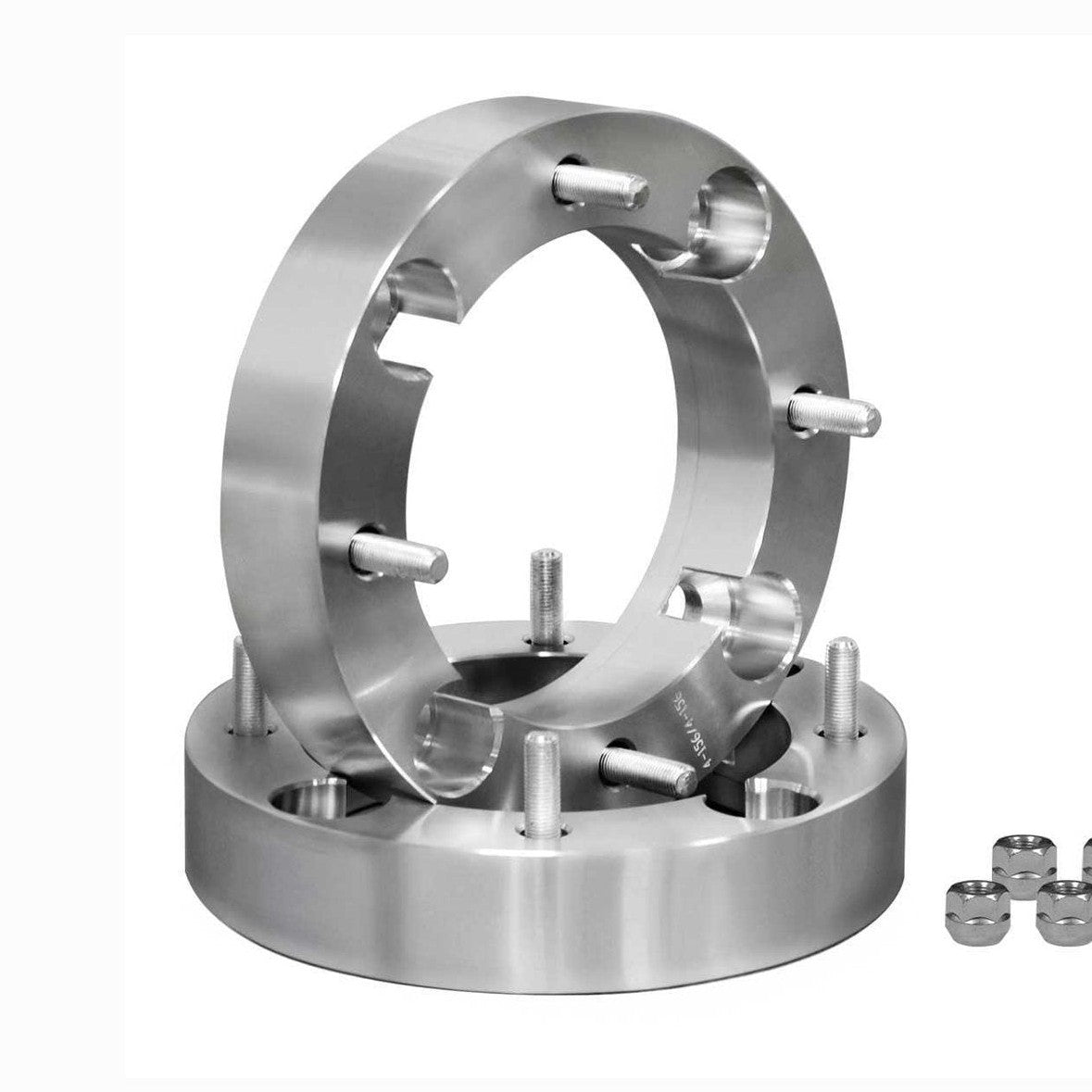 Product display of the 4/110 to 4/156 wheel adapters for Yamaha UTV and ATV.