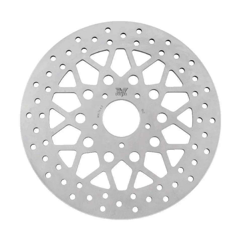 Twin Power FLH FLT FLHR Dyna Front 11.8 Solid Rotor Mesh Stainless