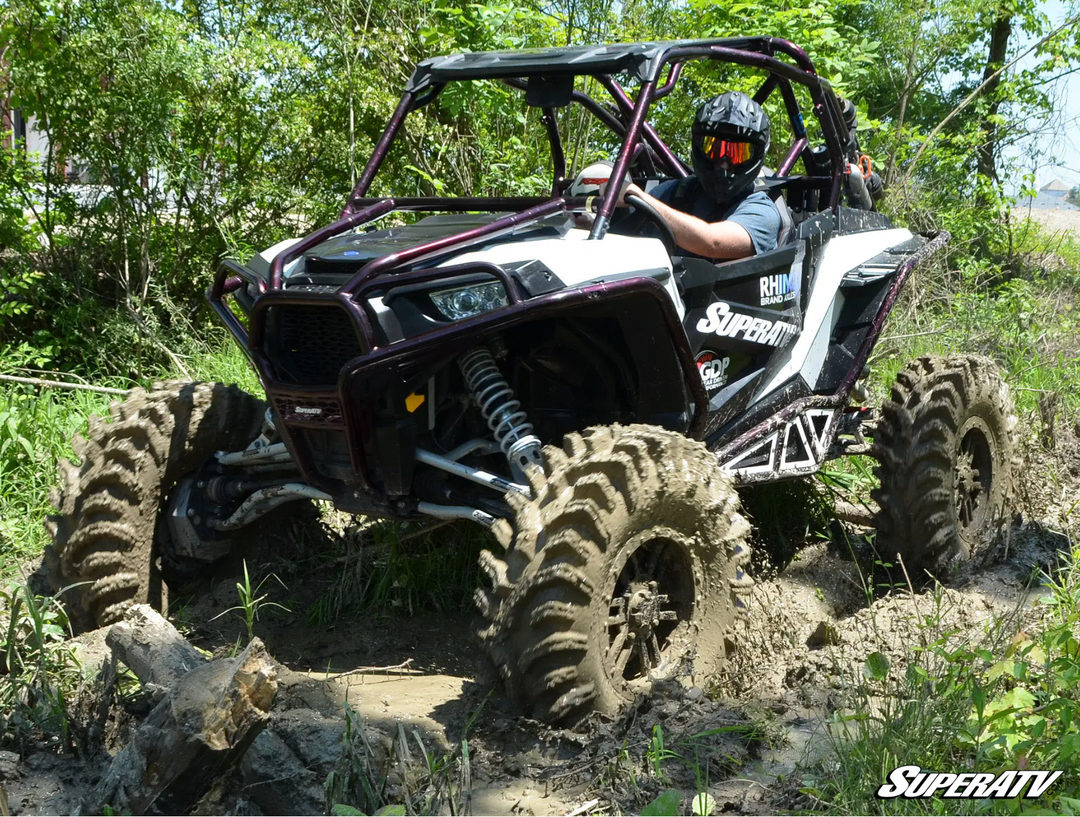 Product display of the SuperATV terminator UTV/ATV mud tires.