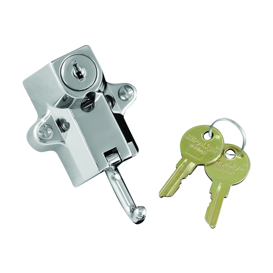 Kuryakyn Universal Helmet Lock 7/8in-1-1/4in Mount Chrome