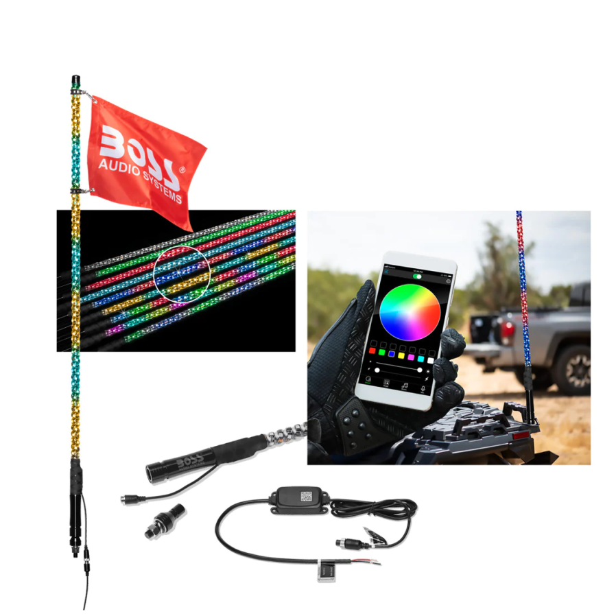 Boss Audio XP2 24-Inch ATV/UTV RGB LED Whip