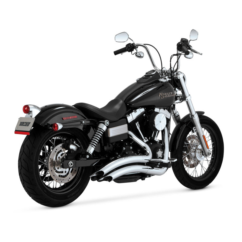Vance & Hines Dyna 06-09 Big Radius 2-Into-2 Chrome Exhaust product image