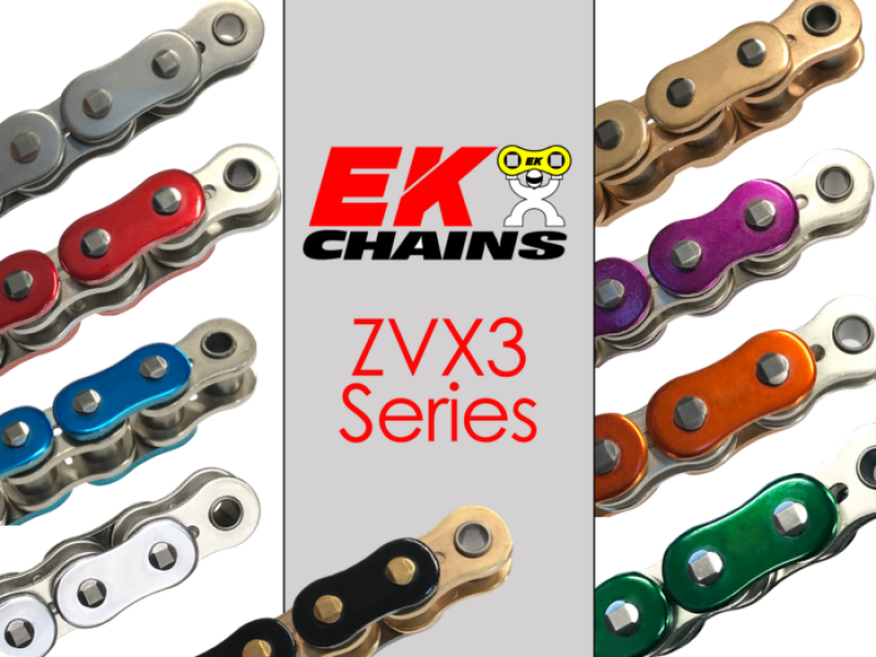 Vortex Racing EK 520 ZVX3 Rivet Master 150-Link - Black/Gold - Vortex Racing motorcycle part