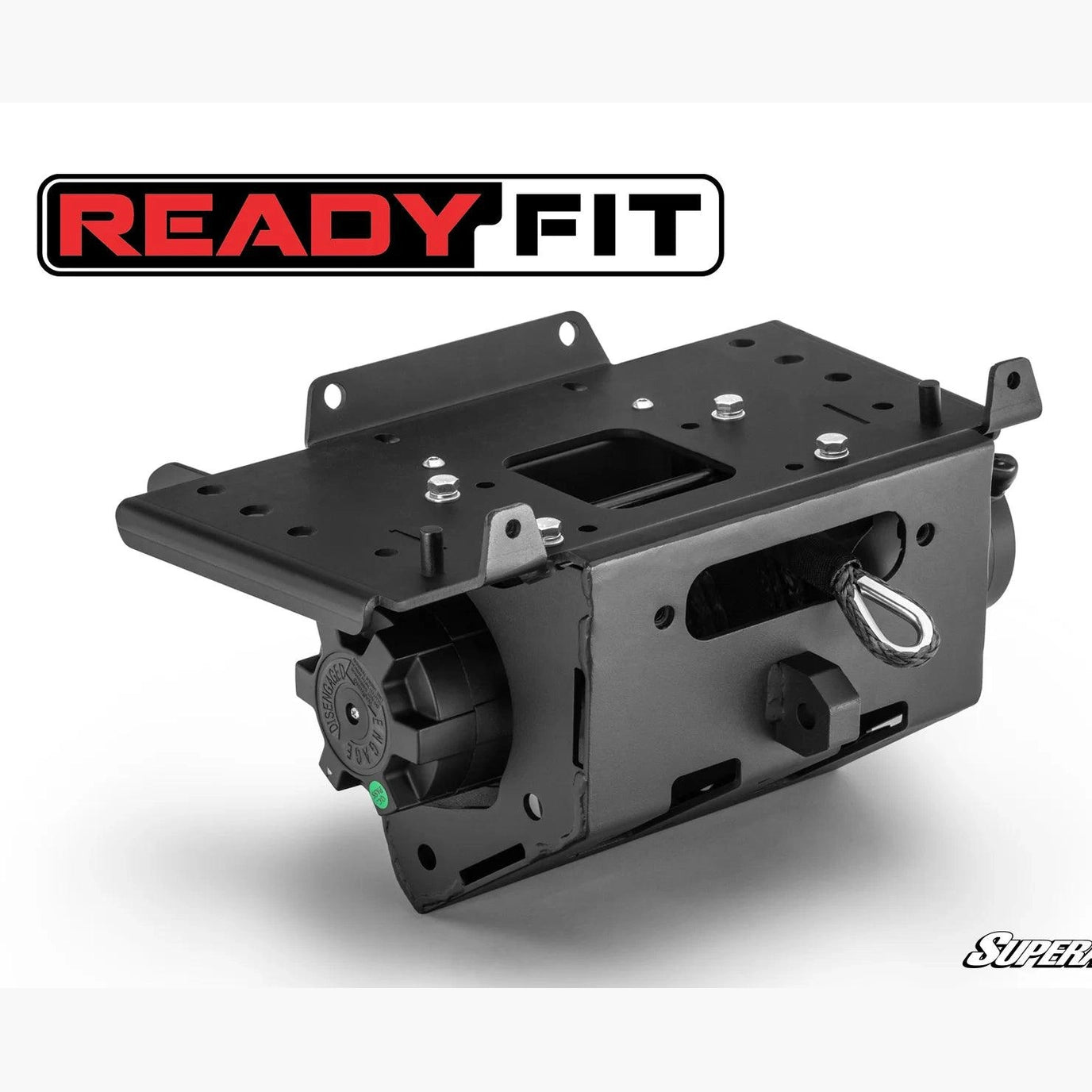 Product display for the Can-Am Maverick R ready fit winch.