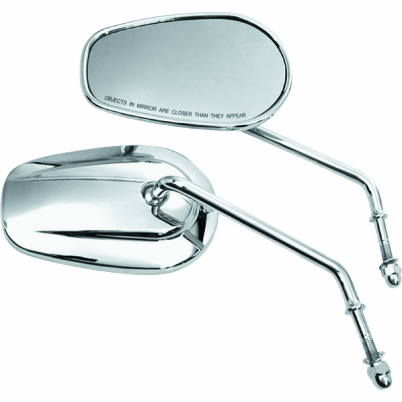 Biker's Choice Chrome Tapered Long Stem Mirrors Pair product image