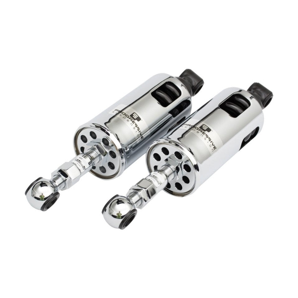 Progressive 422 Series Harley Softail Rear Shocks Chrome - 422-4037C - Progressive motorcycle suspension