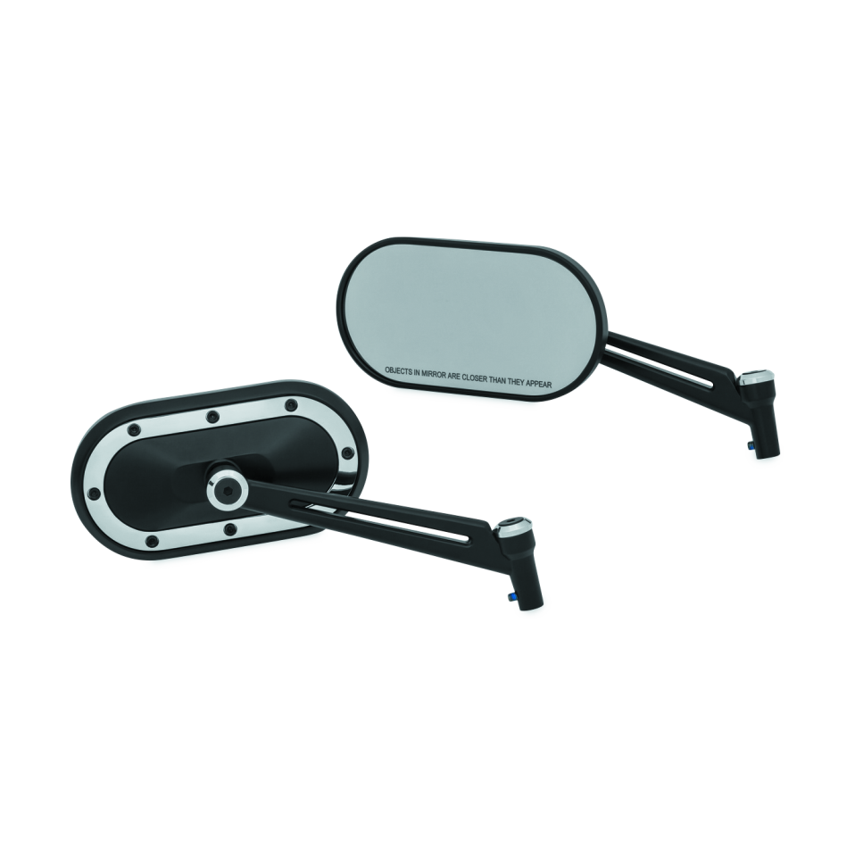 Kuryakyn Heavy Industry Mirrors Satin Black & Chrome