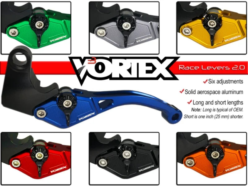 Vortex Racing H-L204 H626 Clutch Lever Long - Black - Vortex Racing motorcycle part