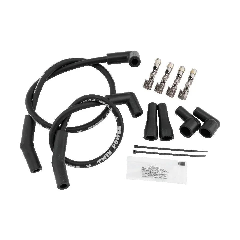 Twin Power Universal Custom Fit Black Ignition Wire Set