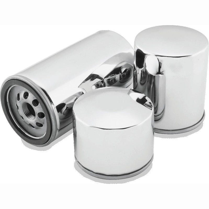 Twin Power and M8 Chrome Magnetic Oil Filter with Backflow Valve