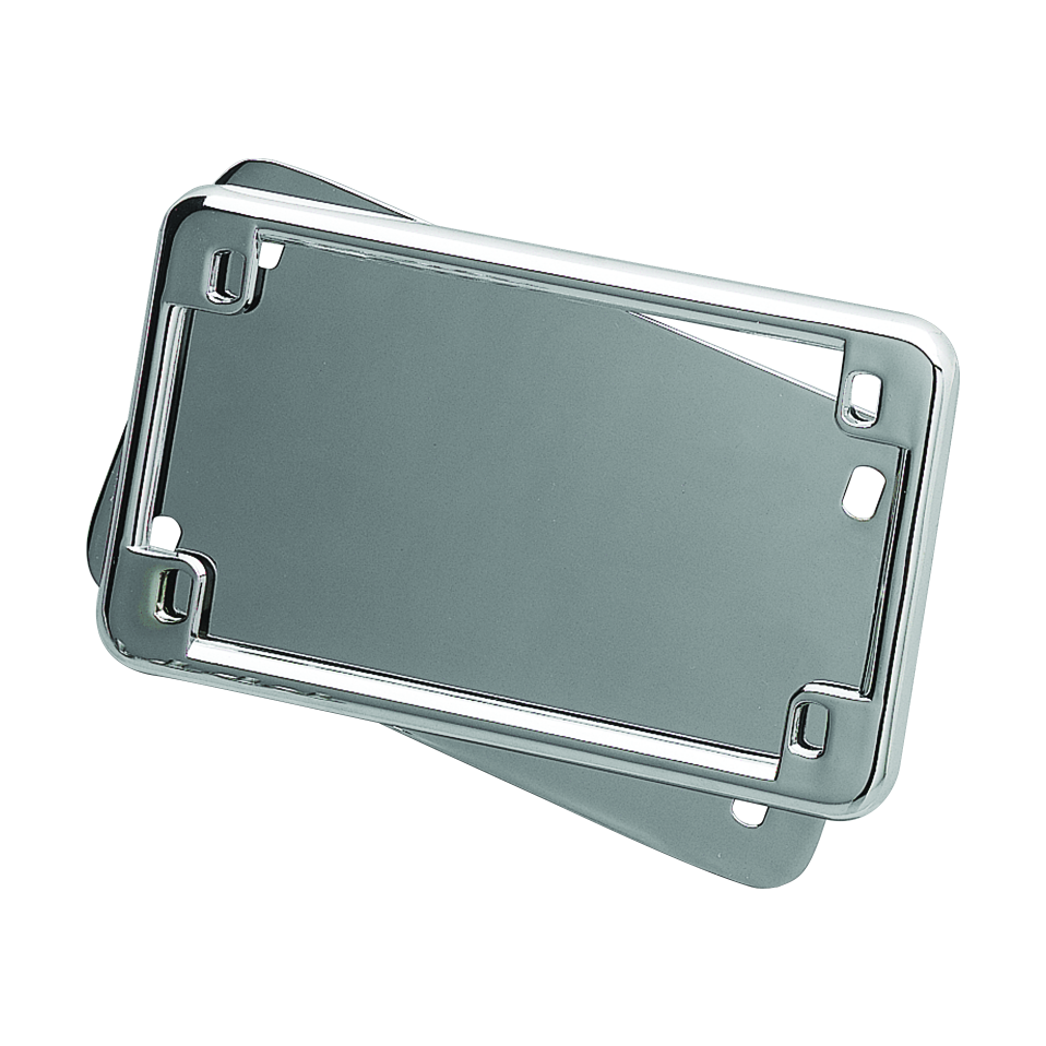 Kuryakyn License Frame & Backing Plate Set 4in X 7in Chrome - Suzuki